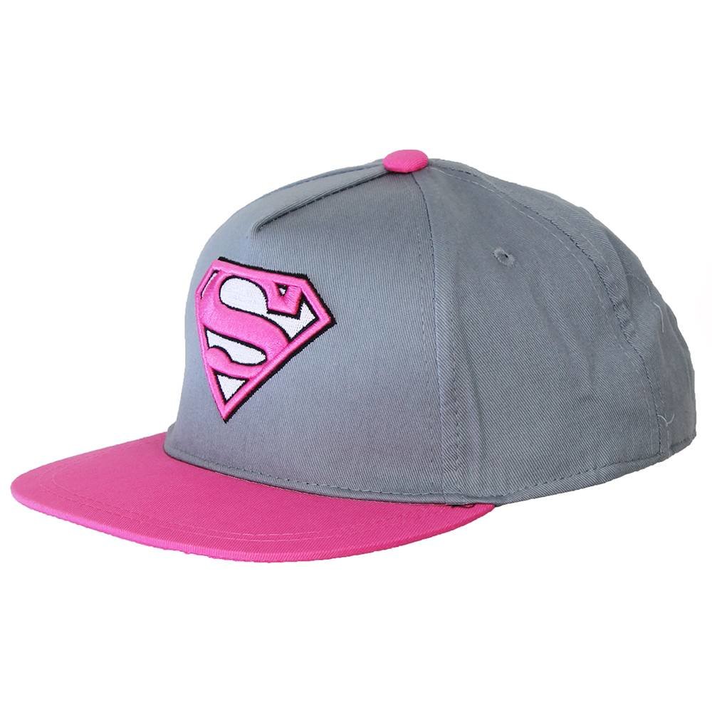 Superman Superman Supergirl Snapback Cap Pet Roze/Grijs - Official Merchandise Superman Superman Supergirl Snapback Cap Pet Roze/Grijs - Official Merchandise