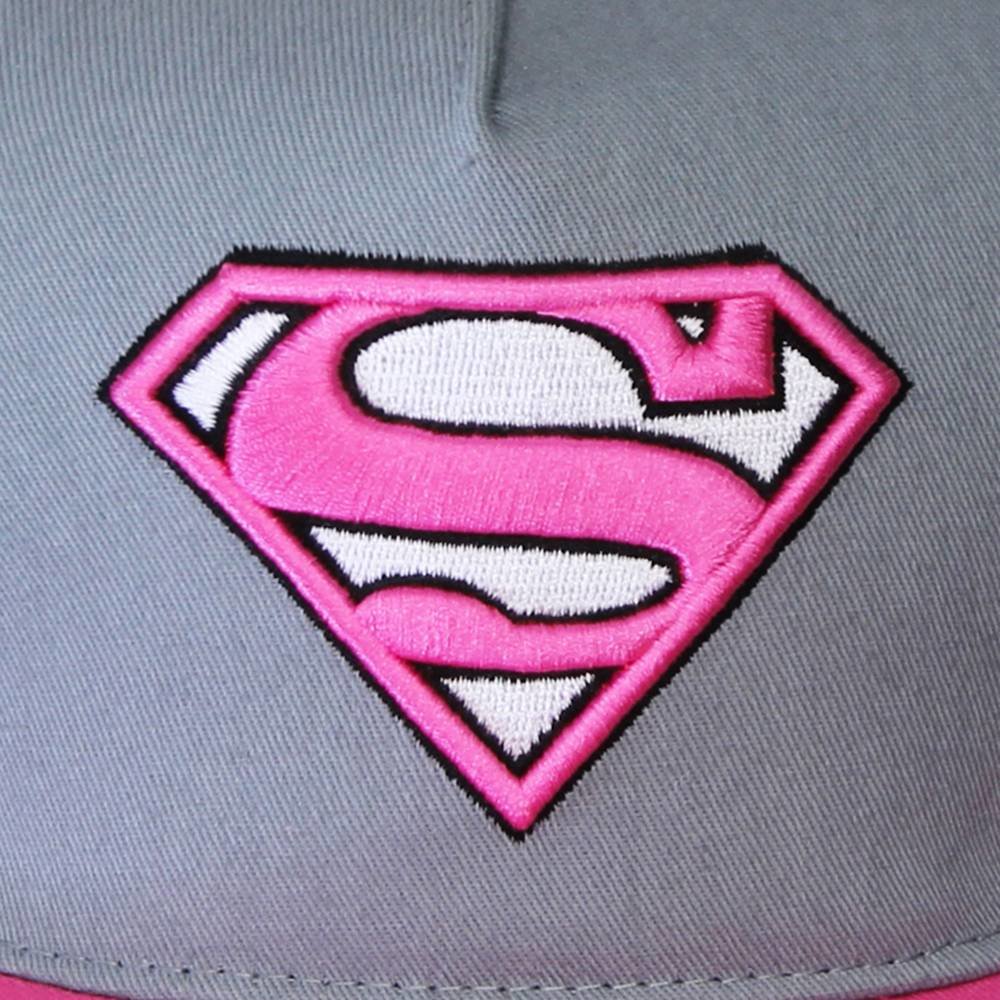Superman Superman Supergirl Snapback Cap Pet Roze/Grijs - Official Merchandise Superman Superman Supergirl Snapback Cap Pet Roze/Grijs - Official Merchandise