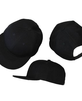 Basics Basic Plain Snapback Cap Black 3-Pack Basics Basic Plain Snapback Cap Black 3-Pack