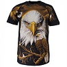 Rock Eagle / Biker T-Shirts Rock Eagle All over Print Eagle T-shirt Zwart/WIt/Geel - Official Merchandise Rock Eagle / Biker T-Shirts Rock Eagle All over Print Eagle T-shirt Zwart/WIt/Geel - Official Merchandise