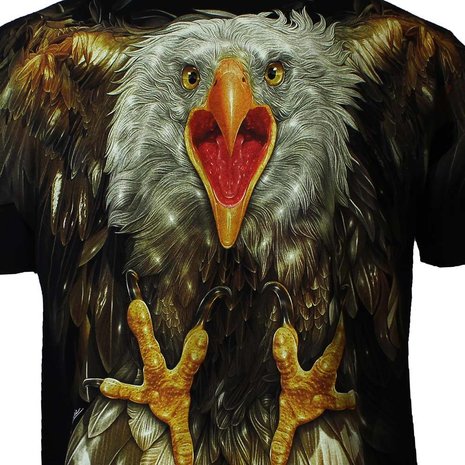 Rock Chang Glow in the Dark Attacking Eagle T-Shirt Mehrfarbig Rock Chang Glow in the Dark Attacking Eagle T-Shirt Mehrfarbig
