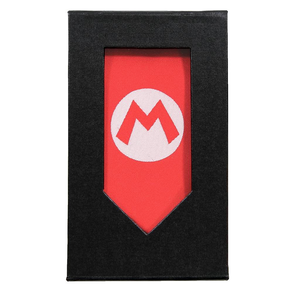 Super Mario Bros Super Mario Big M Badge Tie Red / White - Official Merchandise Super Mario Bros Super Mario Big M Badge Tie Red / White - Official Merchandise