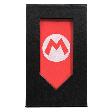 Super Mario Bros Super Mario Big M Badge Tie Red / White - Official Merchandise Super Mario Bros Super Mario Big M Badge Tie Red / White - Official Merchandise
