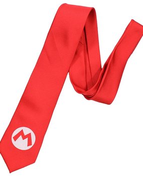 Super Mario Bros Krawatte mit „Super Mario Big M“-Abzeichen Super Mario Bros Krawatte mit „Super Mario Big M“-Abzeichen