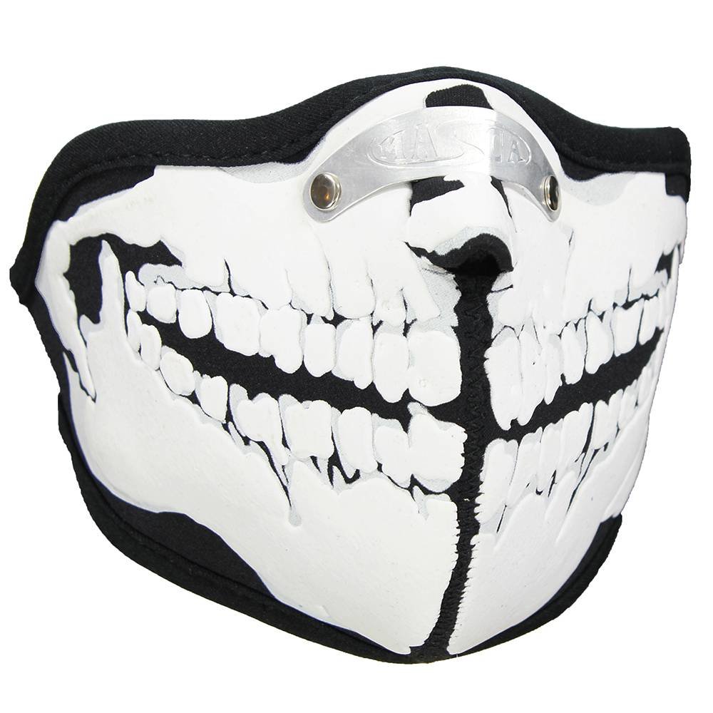 Face Mask Ski Mask Skeleton Teeth Print Black/White | Popmerch.com ...