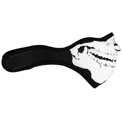 Face Mask Ski Mask Skeleton Teeth Print Black / White