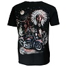 Rock Eagle / Biker T-Shirts Native American Indian Motor Wolf Moon T-Shirt Schwarz Rock Eagle / Biker T-Shirts Native American Indian Motor Wolf Moon T-Shirt Schwarz