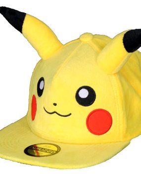 Pokémon Pokémon Pikachu Plüsch-Snapback-Kappe mit Ohren Pokémon Pokémon Pikachu Plüsch-Snapback-Kappe mit Ohren