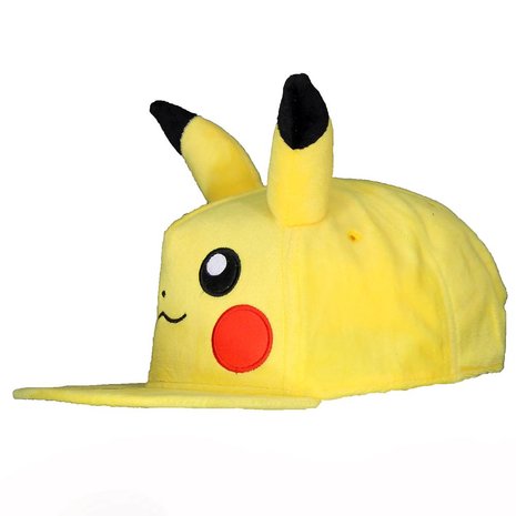 Pokémon Pokémon Pikachu Plüsch-Snapback-Kappe, Kappe mit Ohren, Gelb – offizielles Merchandise Pokémon Pokémon Pikachu Plüsch-Snapback-Kappe, Kappe mit Ohren, Gelb – offizielles Merchandise