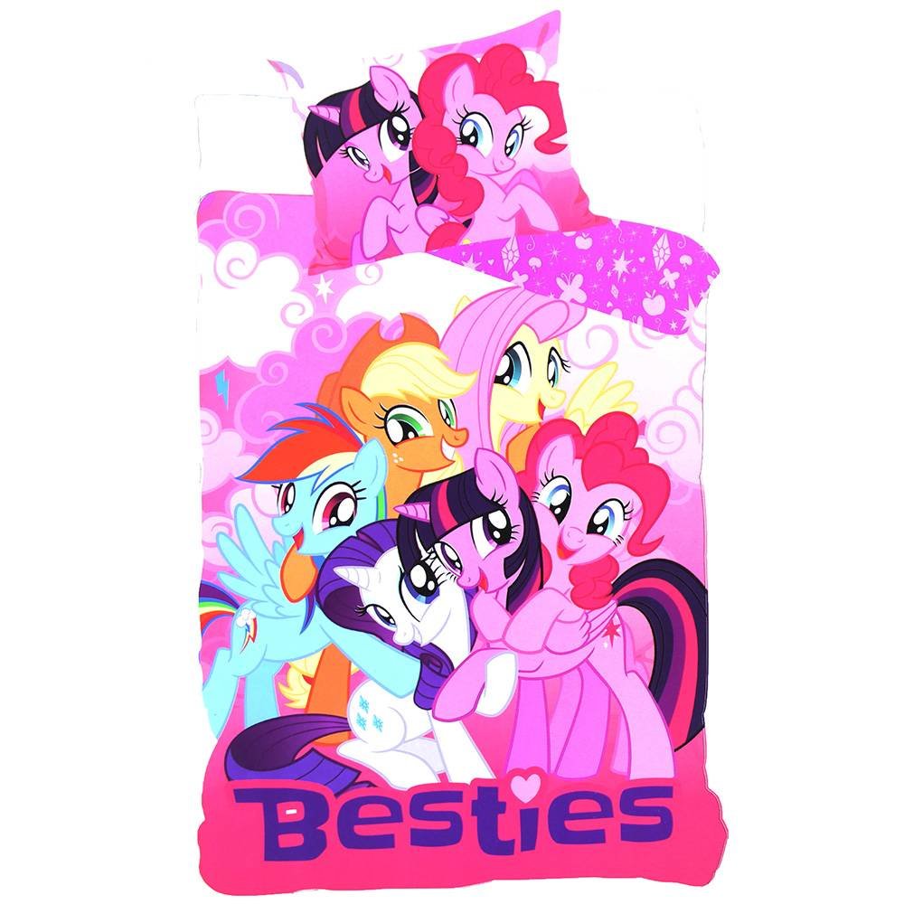 My Little Pony My Little Pony Kindermaat Twee-Zijdig Dekbedovertrek 90x140 cm  - Officiële Merchandise My Little Pony My Little Pony Kindermaat Twee-Zijdig Dekbedovertrek 90x140 cm  - Officiële Merchandise