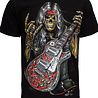 Rock Eagle / Biker T-Shirts Totenkopf Rock Gitarre Metal T-Shirt Schwarz Rock Eagle / Biker T-Shirts Totenkopf Rock Gitarre Metal T-Shirt Schwarz