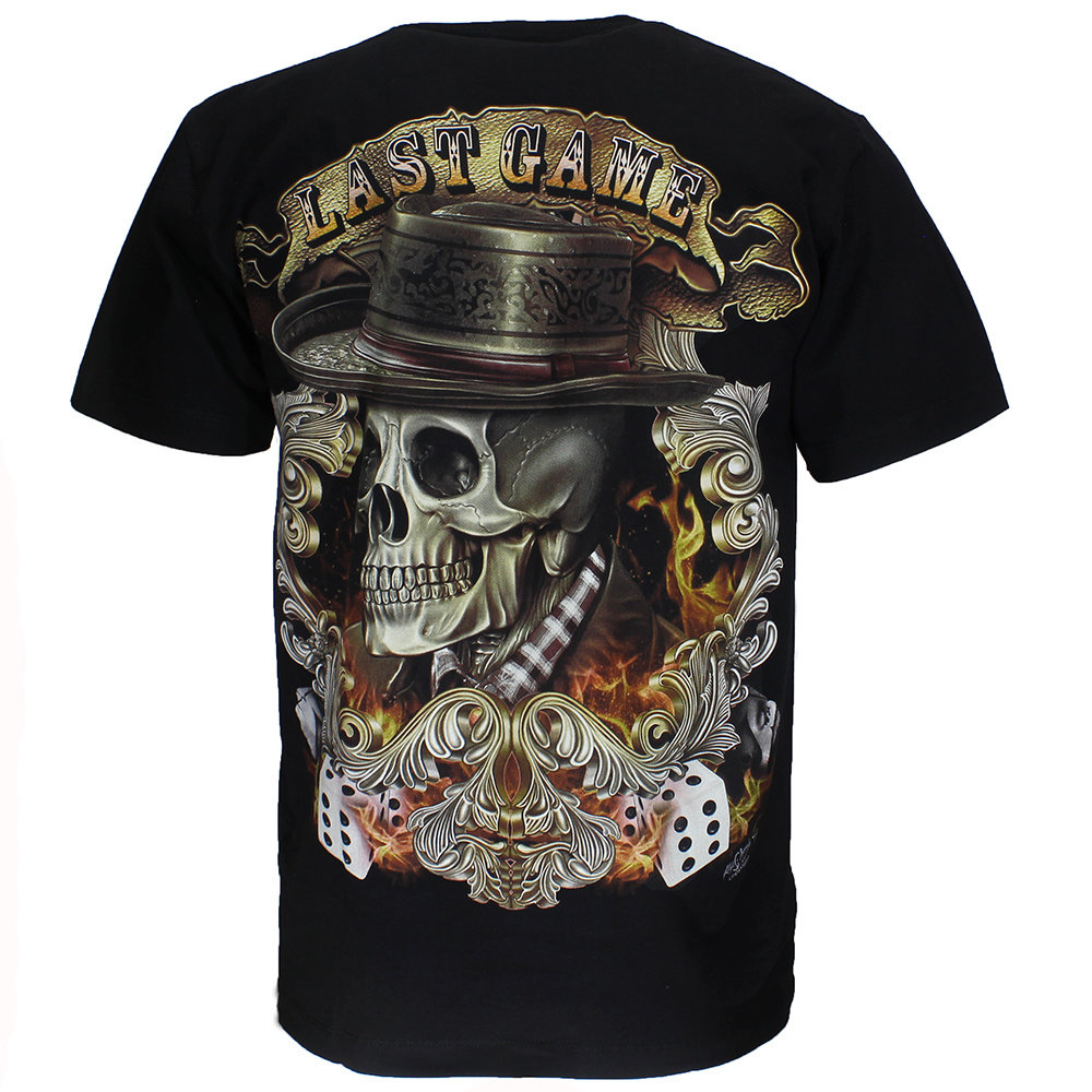 Last Game  Skull 3D Glow in the Dark T-Shirt Last Game  Skull 3D Glow in the Dark T-Shirt