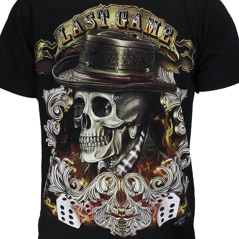 Last Game  Skull 3D Glow in the Dark T-Shirt Last Game  Skull 3D Glow in the Dark T-Shirt