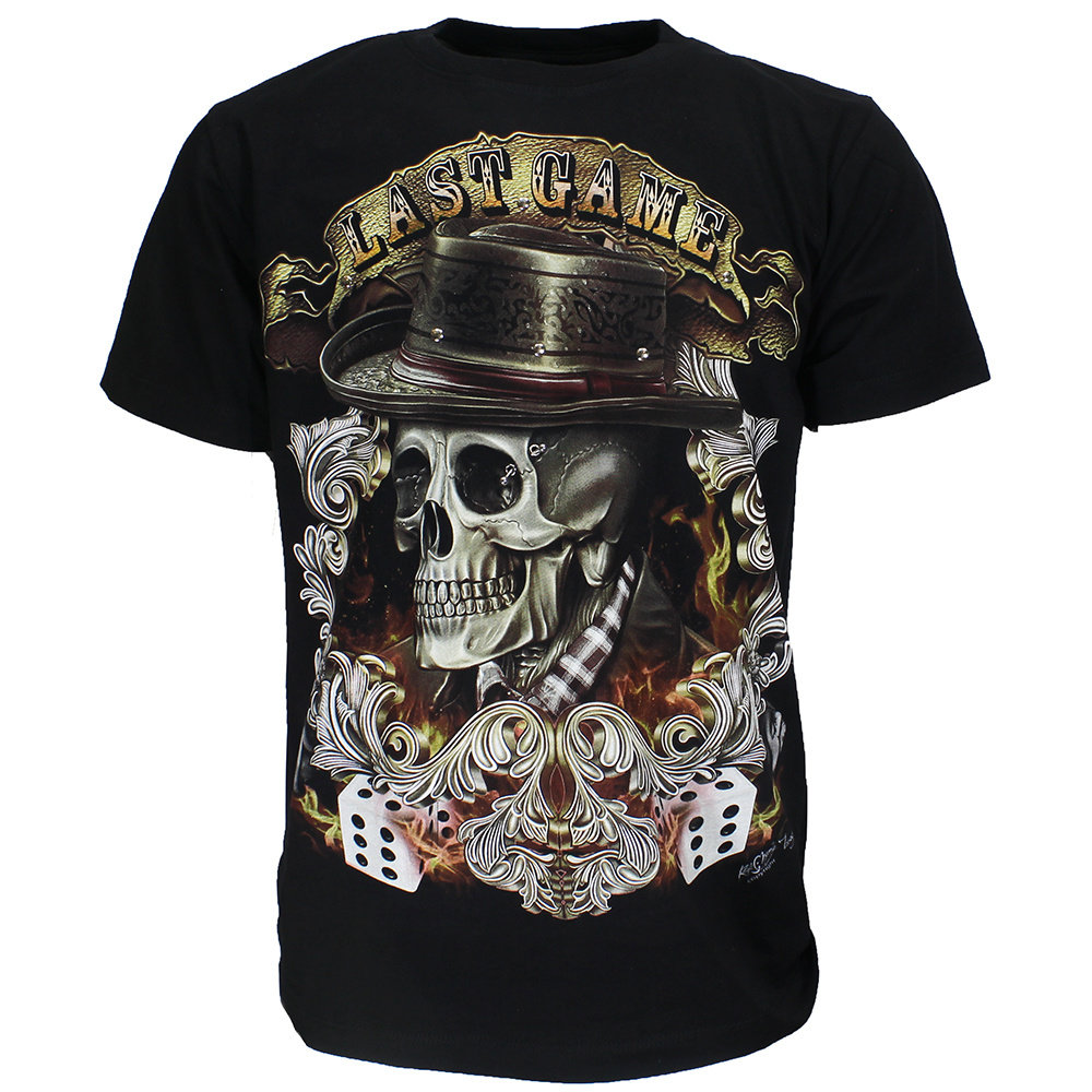 Last Game  Skull 3D Glow in the Dark T-Shirt Last Game  Skull 3D Glow in the Dark T-Shirt