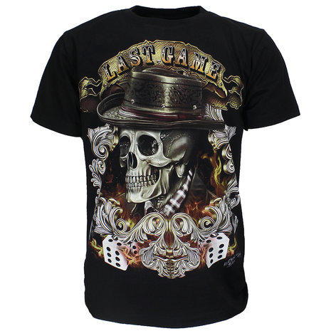 Last Game  Skull 3D Glow in the Dark T-Shirt Last Game  Skull 3D Glow in the Dark T-Shirt