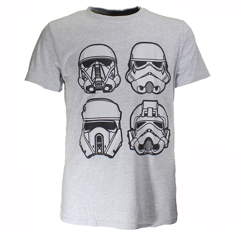 Star Wars Star Wars Storm Trooper T-Shirt Four Masks Gray - Official Merchandise Star Wars Star Wars Storm Trooper T-Shirt Four Masks Gray - Official Merchandise