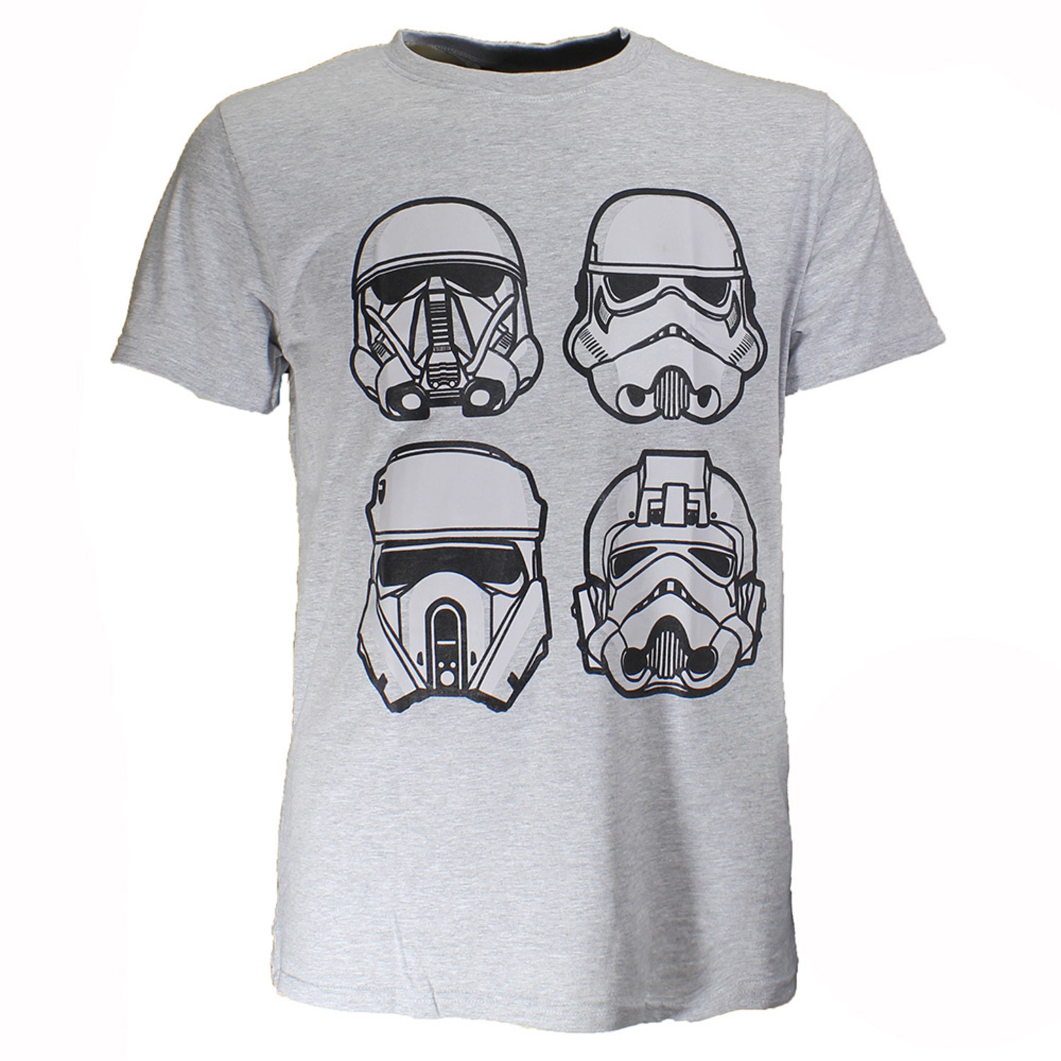 - Official Star T-Shirt Masks Gray Four Wars Trooper Merch Storm