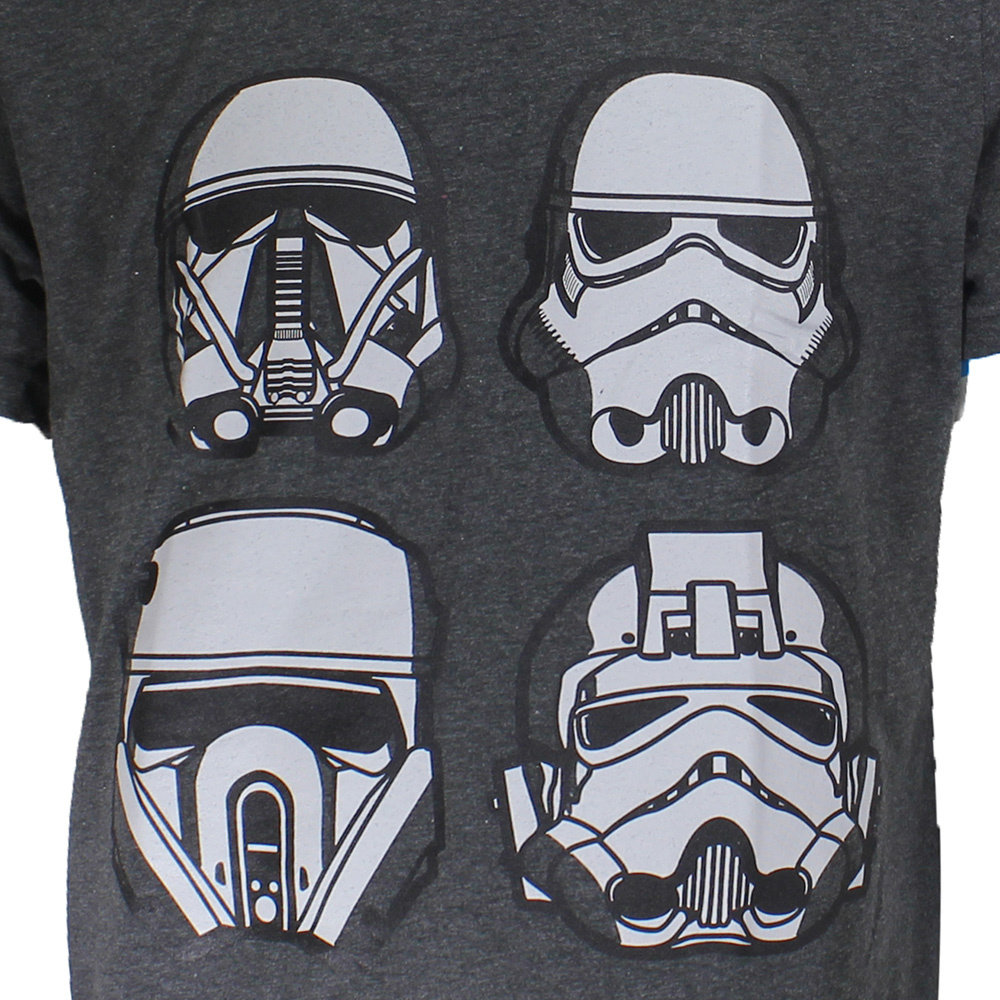 Star Wars Star Wars Storm Trooper T-Shirt Four Masks Gray - Official Merchandise Star Wars Star Wars Storm Trooper T-Shirt Four Masks Gray - Official Merchandise