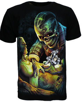 Tattoo Artist Skelet 3D T-Shirt Zwart Tattoo Artist Skelet 3D T-Shirt Zwart