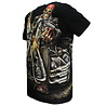 Rock Eagle / Biker T-Shirts Biker Skeleton With Gun T-Shirt Black Rock Eagle / Biker T-Shirts Biker Skeleton With Gun T-Shirt Black