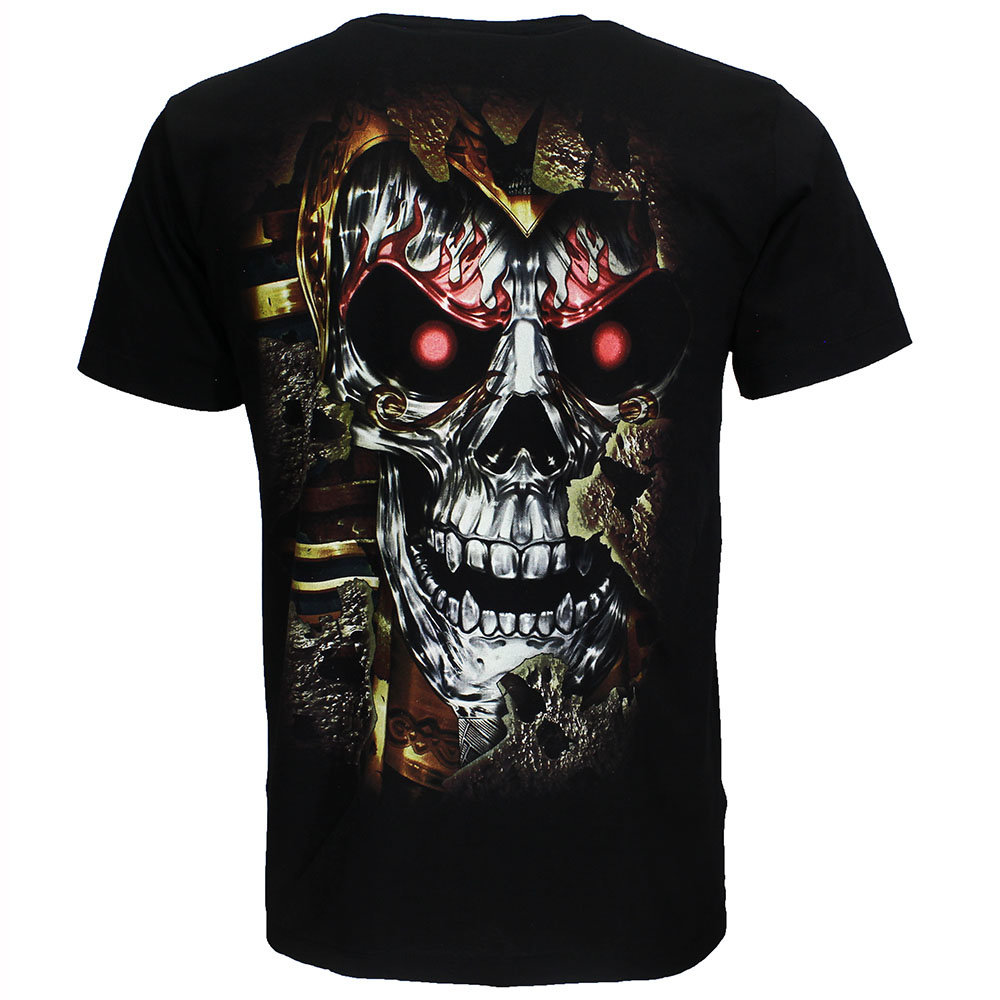 Pharao Skull 3D T-Shirt Glow in The Dark Black