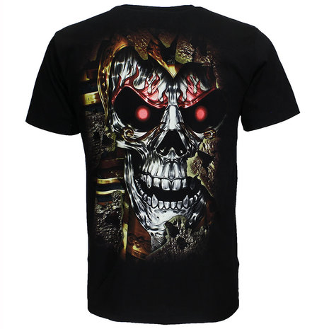 Pharao Skull 3D T-Shirt Glow in The Dark Zwart Pharao Skull 3D T-Shirt Glow in The Dark Zwart