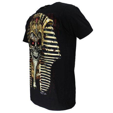 Pharao Skull 3D T-Shirt Glow in The Dark Black