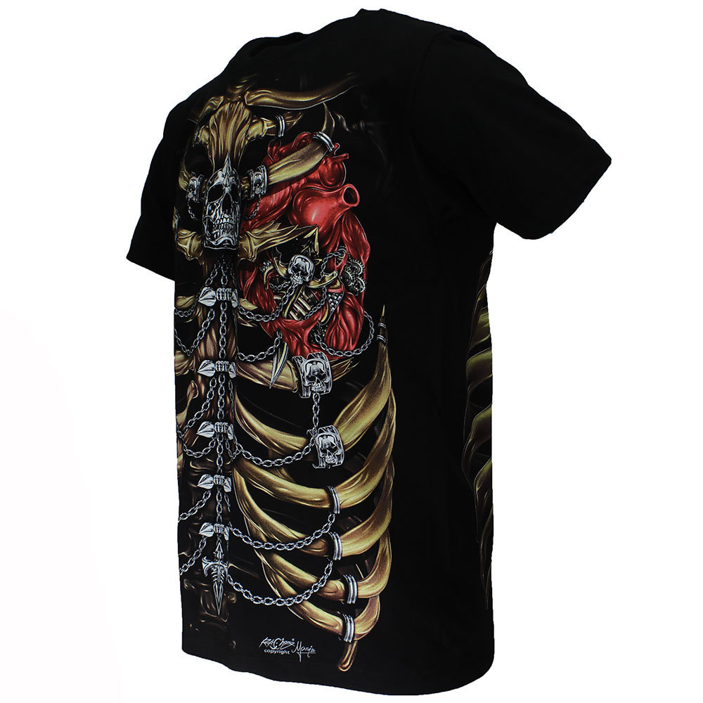 Skelett-Brust-T-Shirt, das im Dunkeln leuchtet Skelett-Brust-T-Shirt, das im Dunkeln leuchtet