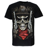 Totenkopf Sheriff 2 Guns T-Shirt Schwarz Totenkopf Sheriff 2 Guns T-Shirt Schwarz