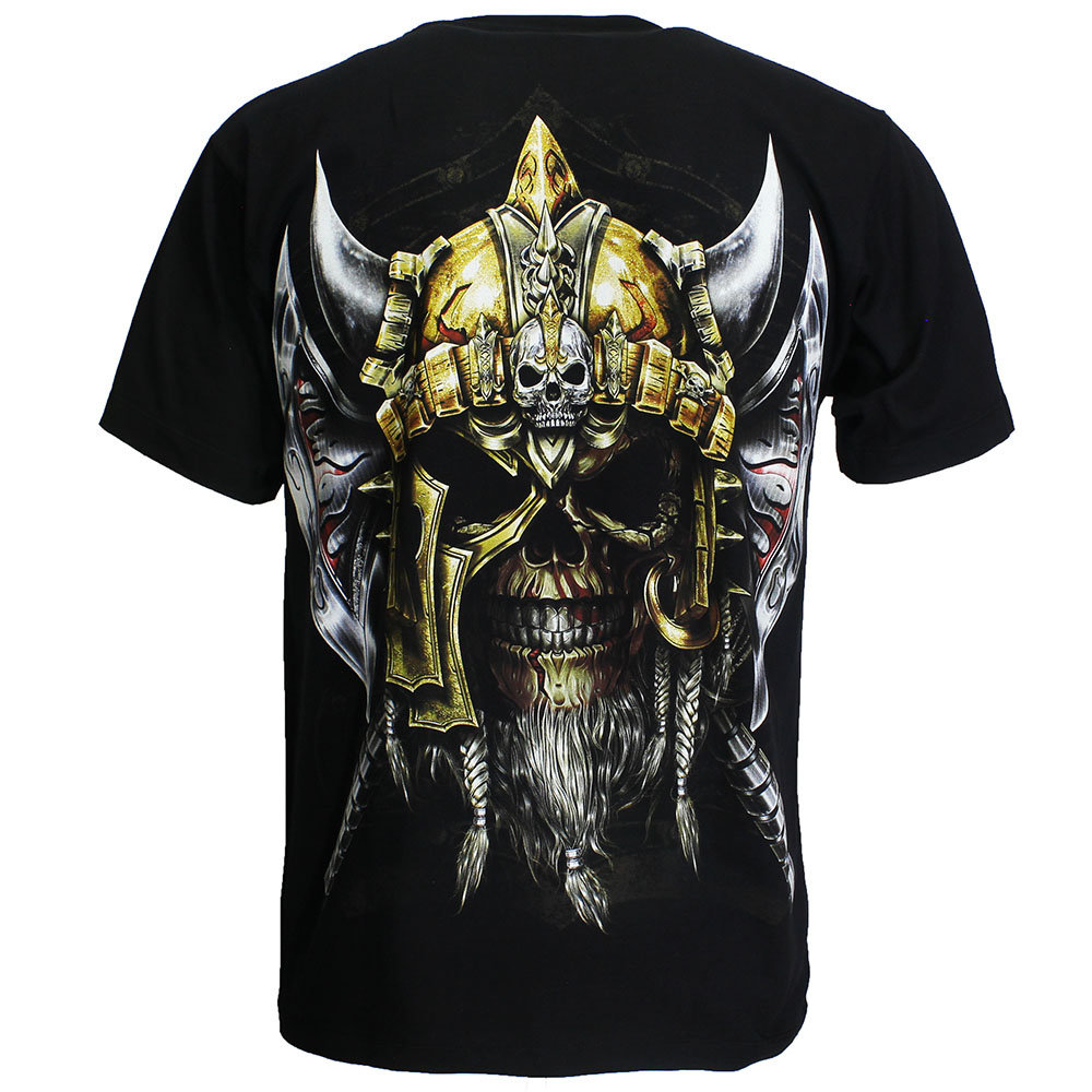 Wikinger-Schädel-T-Shirt, leuchtet im Dunkeln Wikinger-Schädel-T-Shirt, leuchtet im Dunkeln