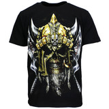 Rock Eagle / Biker T-Shirts Viking Skull T-Shirt Zwart Rock Eagle / Biker T-Shirts Viking Skull T-Shirt Zwart