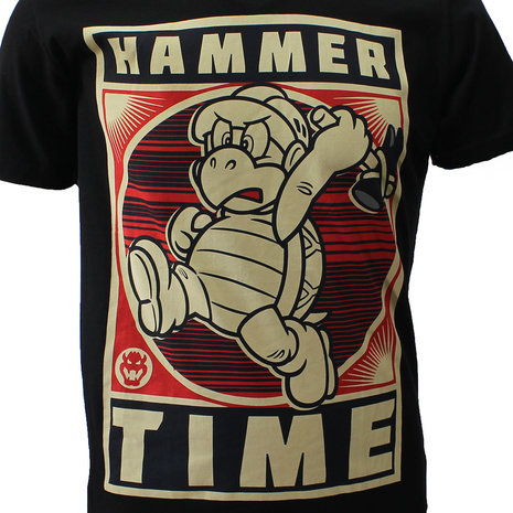 Super Mario Bros Nintendo Super Mario Hammertime Koopa T-Shirt Zwart  - Officiële Merchandise Super Mario Bros Nintendo Super Mario Hammertime Koopa T-Shirt Zwart  - Officiële Merchandise