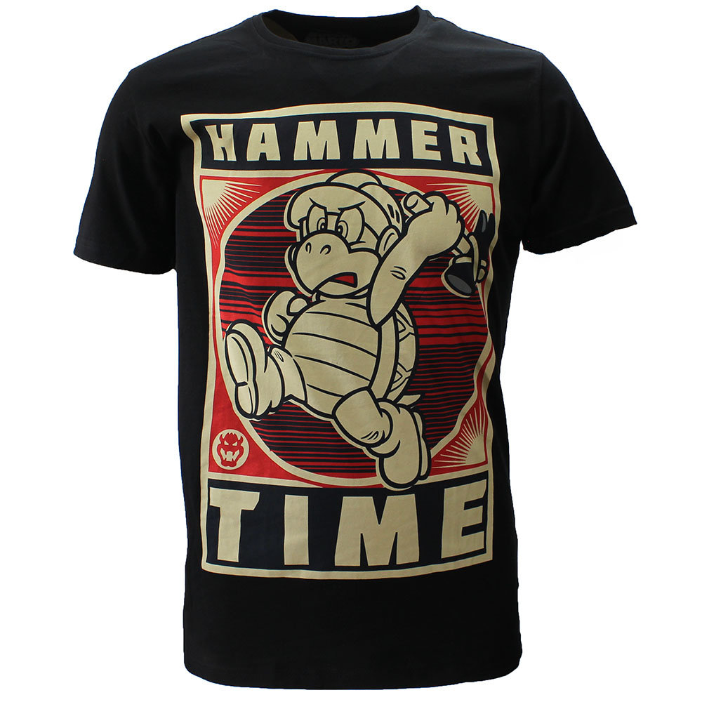 Super Mario Bros Nintendo Super Mario Hammertime Koopa T-Shirt Zwart  - Officiële Merchandise Super Mario Bros Nintendo Super Mario Hammertime Koopa T-Shirt Zwart  - Officiële Merchandise