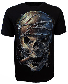 Durchbohrtes Skull Rock 3D Glow in the Dark T-Shirt Durchbohrtes Skull Rock 3D Glow in the Dark T-Shirt