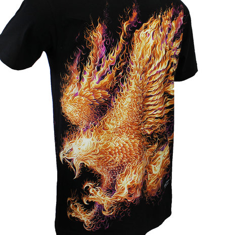 Rock Eagle / Biker T-Shirts Pierced Skull Rock T-Shirt 3D Glow in The Dark Black Rock Eagle / Biker T-Shirts Pierced Skull Rock T-Shirt 3D Glow in The Dark Black