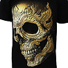 Rock Eagle / Biker T-Shirts Pierced Skull Rock T-Shirt 3D Glow in The Dark Black Rock Eagle / Biker T-Shirts Pierced Skull Rock T-Shirt 3D Glow in The Dark Black