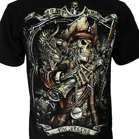 Pirate King Undead Glow in the Dark T-Shirt Black Pirate King Undead Glow in the Dark T-Shirt Black