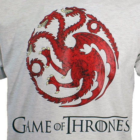 Game of Thrones Game of Thrones Dragon T-Shirt Licht en Donkerkleurig Game of Thrones Game of Thrones Dragon T-Shirt Licht en Donkerkleurig