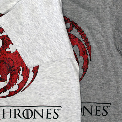 Game of Thrones Game of Thrones Dragon T-Shirt Light and Dark Coloured Game of Thrones Game of Thrones Dragon T-Shirt Light and Dark Coloured