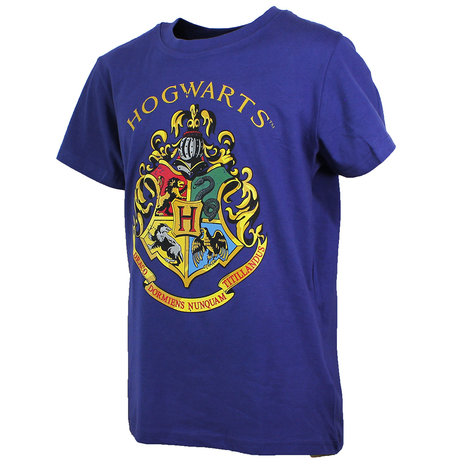 Harry Potter Harry Potter Hogwarts Emblem Kids T-Shirt Blue Harry Potter Harry Potter Hogwarts Emblem Kids T-Shirt Blue