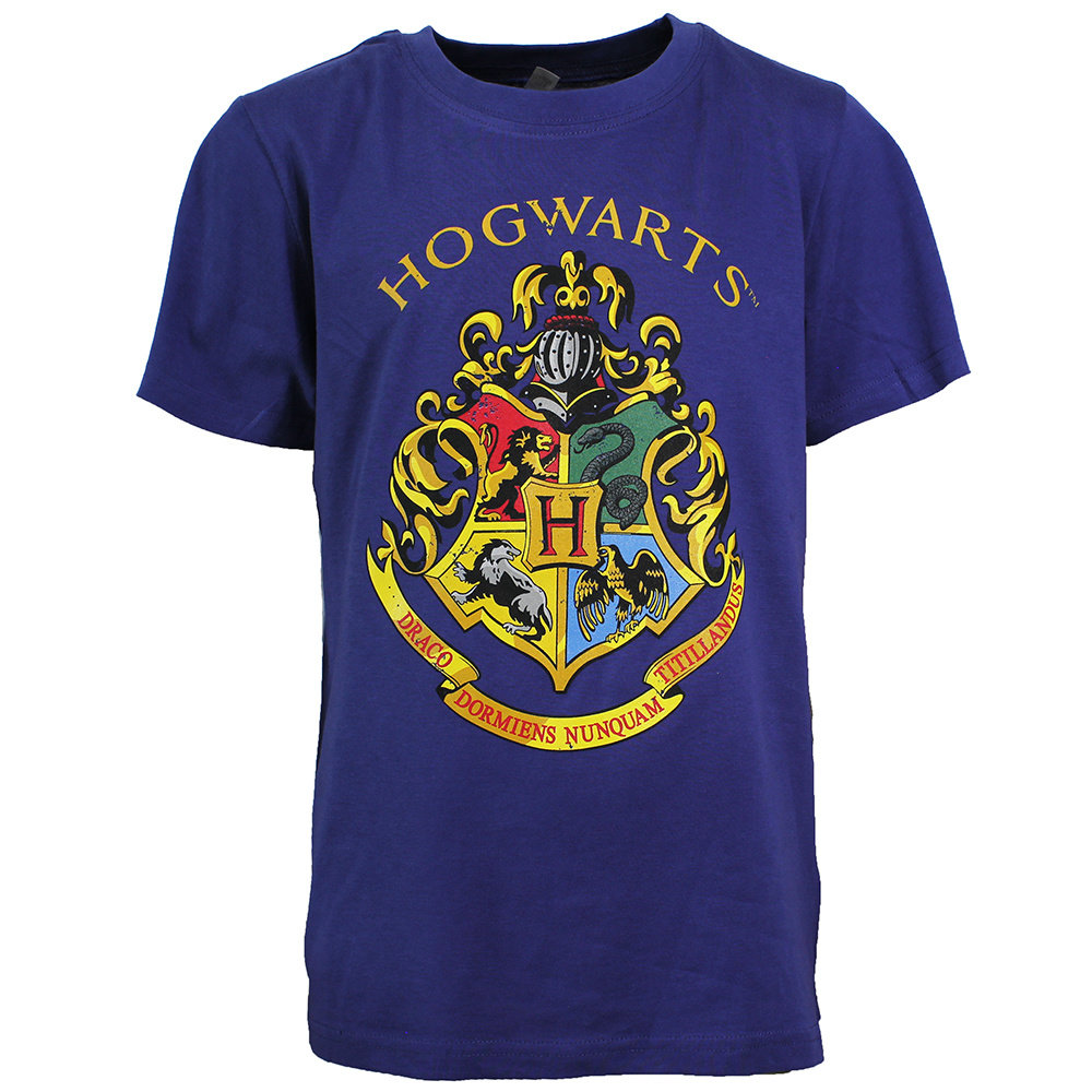 Harry Potter Harry Potter Hogwarts Embleem Kinder T-Shirt Blauw Harry Potter Harry Potter Hogwarts Embleem Kinder T-Shirt Blauw