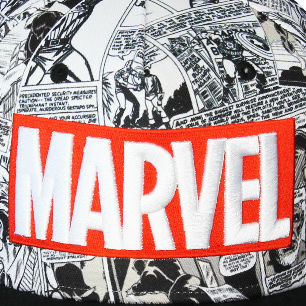 Marvel Comics Marvel Comics Classic Red and White Logo Snapback Cap - Official Merchandise Marvel Comics Marvel Comics Classic Red and White Logo Snapback Cap - Official Merchandise