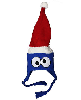 Sesamstraat Cookie Monster Kerstmuts Blauw Sesamstraat Cookie Monster Kerstmuts Blauw