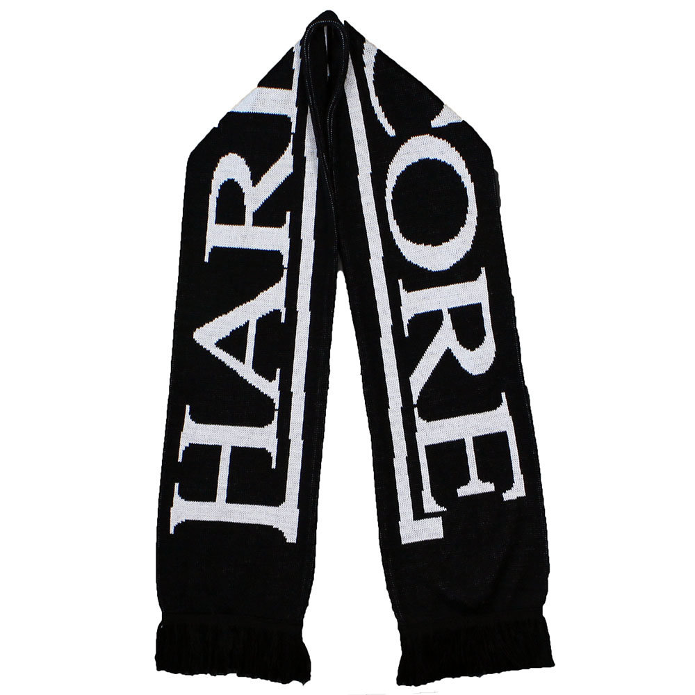 Hardcore Hardcore Logo Gabber Gestrickter Winterschal Schwarz Hardcore Hardcore Logo Gabber Gestrickter Winterschal Schwarz