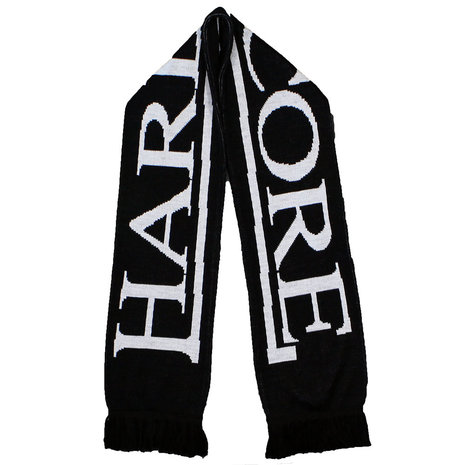 Hardcore Hardcore Logo Gabber Gestrickter Winterschal Schwarz Hardcore Hardcore Logo Gabber Gestrickter Winterschal Schwarz