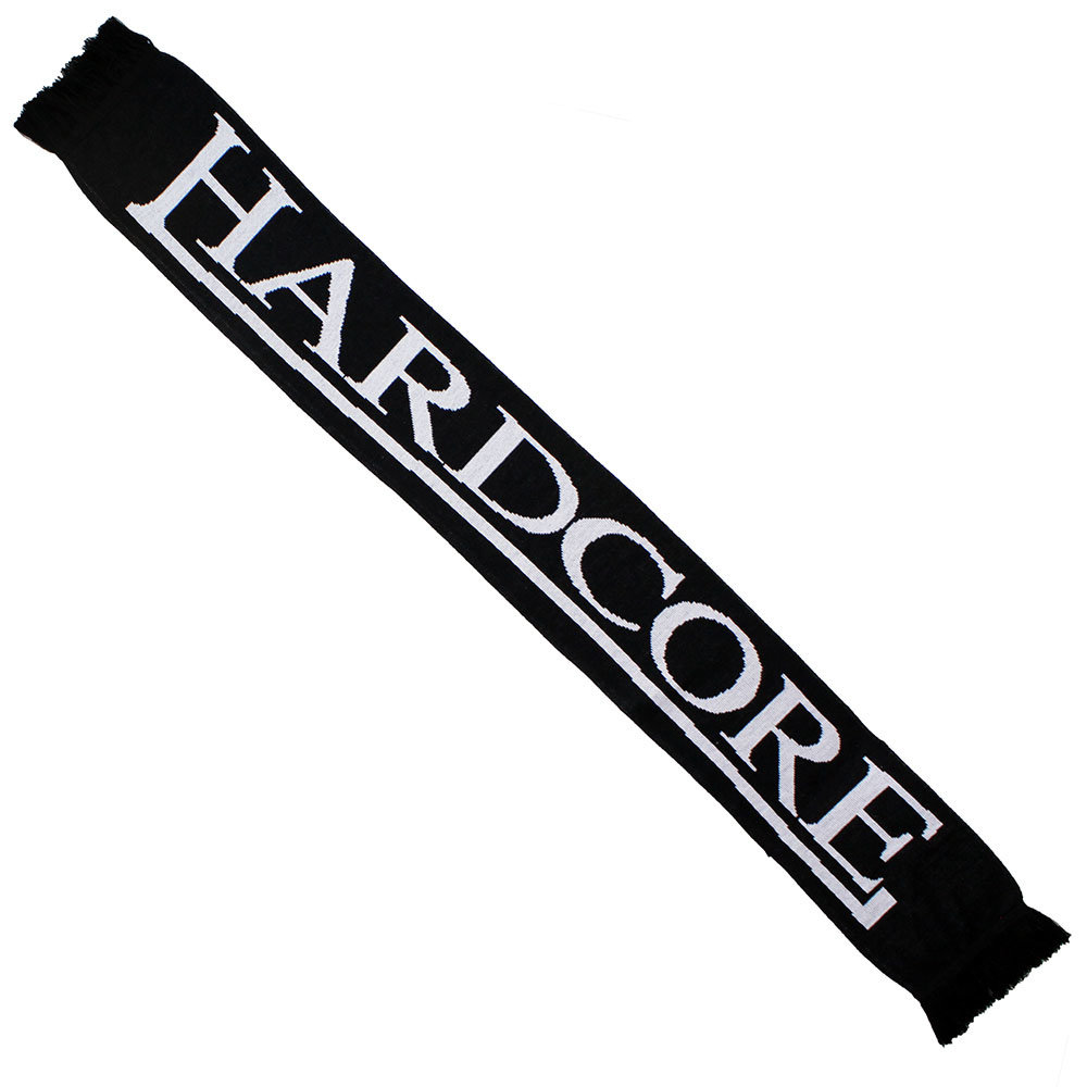Hardcore Hardcore Logo Gabber Gestrickter Winterschal Schwarz Hardcore Hardcore Logo Gabber Gestrickter Winterschal Schwarz