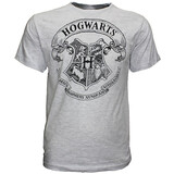 Harry Potter Harry Potter Hogwarts-Schulemblem-T-Shirt Grau