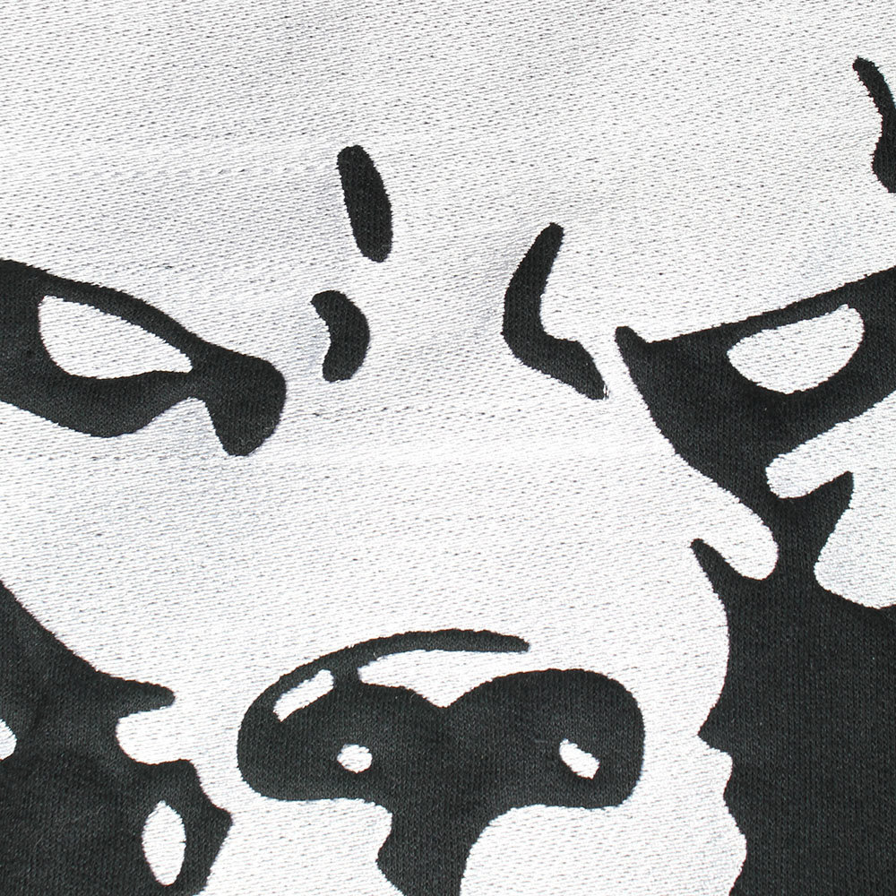 Hardcore Pitbull-Hoodieweste mit gesticktem Logo und Reißverschluss, Schwarz