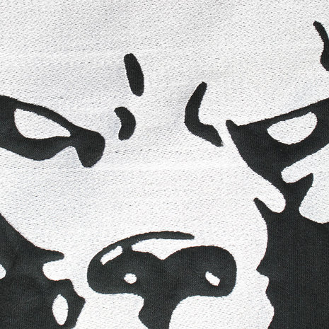 Hardcore Pitbull-Hoodieweste mit gesticktem Logo und Reißverschluss, Schwarz