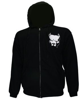 Hardcore Pitbull-Hoodieweste mit aufgesticktem Logo und Reißverschluss Hardcore Pitbull-Hoodieweste mit aufgesticktem Logo und Reißverschluss